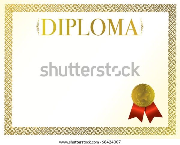 Diploma Frame Stock Photo (Edit Now) 68424307