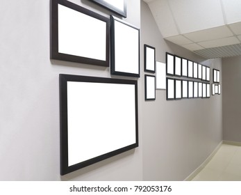 Diplomas And Awards In The Framework Hang On The Wall