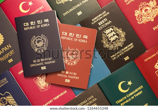 Diplomatic Official Passports Republic Korea On Stock Photo 1264655248   Diplomatic Official Passports Republic Korea 600w 1264655248 