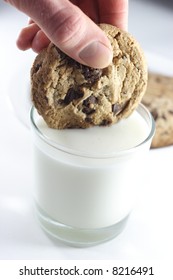 Dipping Cookie In Milk