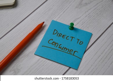 Direct To Consumer - DTC Text On Sticky Notes Isolated On Office Desk