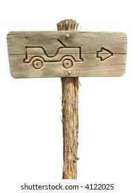 Directional 4x4 Sign, Easy To Select/cutout.