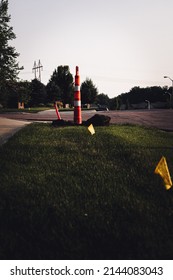 Directional Underground Boring To Install Plastic Conduit For High Speed Fiber Internet Utilities