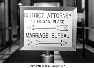 The Directions To The Marriage Bureau In NYC