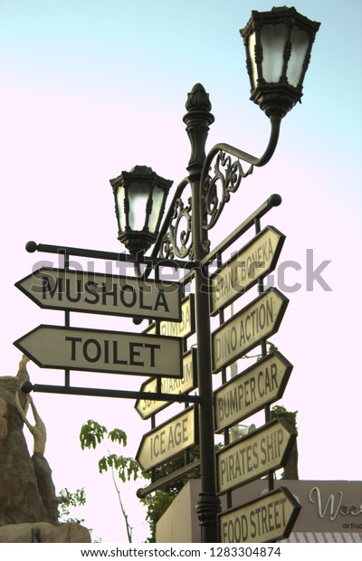 Directions On Tourist Sites Dino Park Stock Photo Edit Now