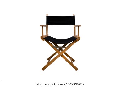 Director chair isolated on white background - clipping paths.