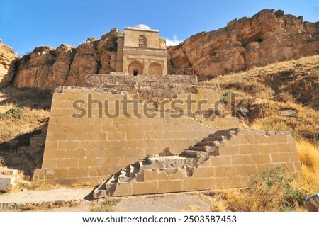 The Diri Baba Mausoleum  - of Sheikh Diri Baba, located in Qobustan  of Gobustan Rayon of Azerbaijan