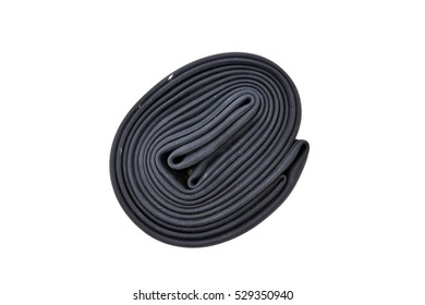 Dirt Bicycle Inner Tube On White Background