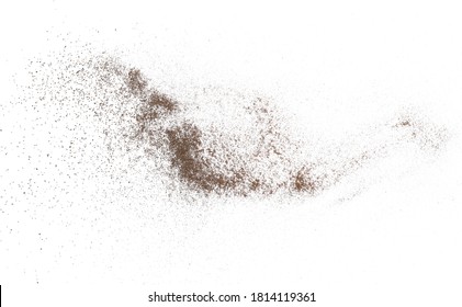 Dirt Dust Isolated On White Background And Texture, With Clipping Path