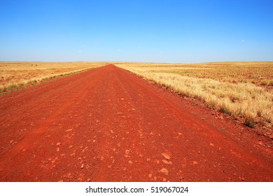 Dirt Road Across The Pilbara In Australian Outback