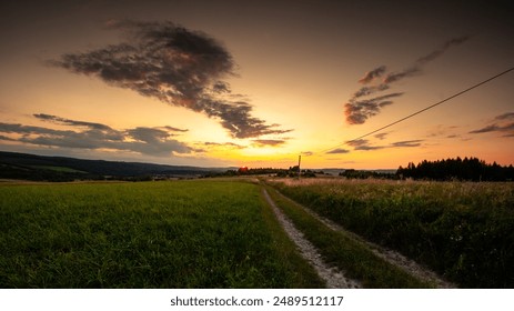 
dirt road at sunset, bieszczady - Powered by Shutterstock