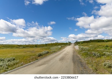dirt road through the landscape along the peer gynt vegen road - Shutterstock ID 2253806617