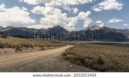 Dirt Road Toward the Sierra Nevada Mountains Stock photo © 