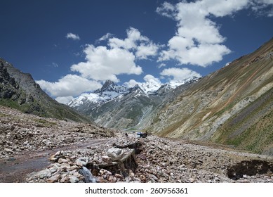 dirt road troubles negotiation by bikes and cars - Powered by Shutterstock