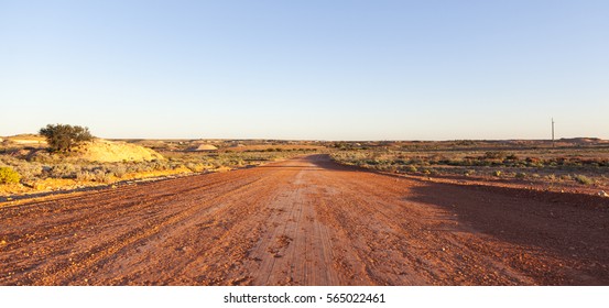 Dirt Road Trough The Red Center Of Australia