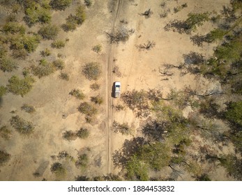 Dirt Road In Zambia From Above