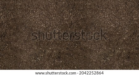 Dirt Seamless Texture, Grunge Rough Surface of Dirt, Seamless Dark Brown Grain Soil, Texture Background, Close-up Top View