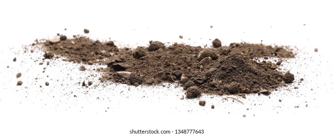 Dirt, Soil Isolated On White Background