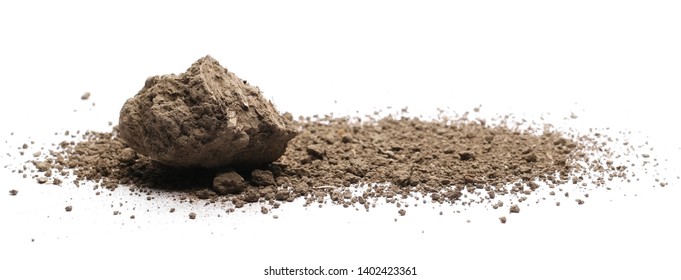 Dirt, Soil Isolated On White Background