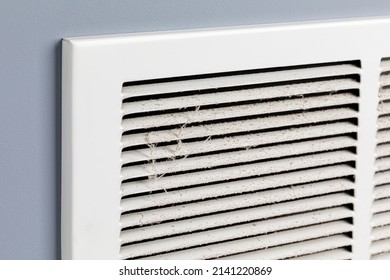 Dirty Air Vent In House. Household Allergies, HVAC Duct Cleaning, Maintenance And House Cleaning Concept.