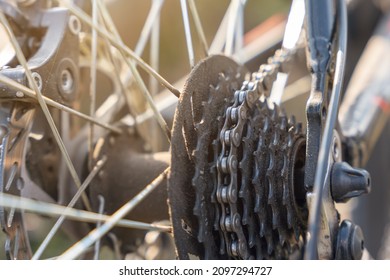 rusty bike cassette