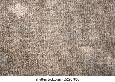 Dirty brown carpet with mold