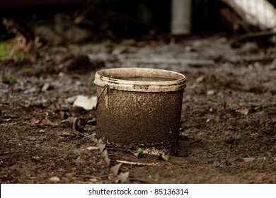 Dirty Bucket With Water