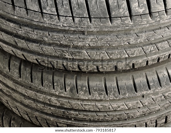 Dirty car tires as a\
background