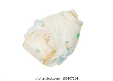 Dirty Diapers, Isolated On White