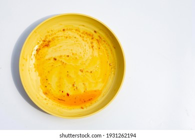 Dirty dish on white background. Top view - Shutterstock ID 1931262194
