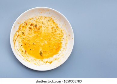 Dirty dishes on grey background. Top view - Shutterstock ID 1859305783