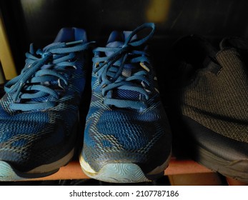Dirty Dusty Shoes On Shelf Stock Photo 2107787186 | Shutterstock