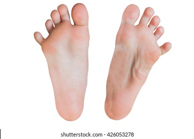 dirty kid's bare feet on ground - Shutterstock ID 426053278