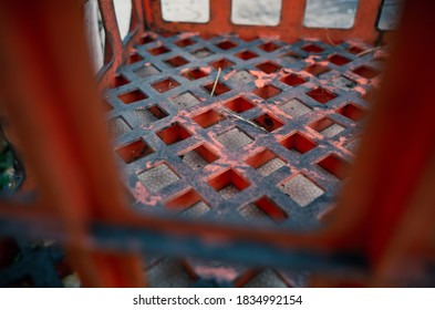 Dirty Old Orange Milk Crate