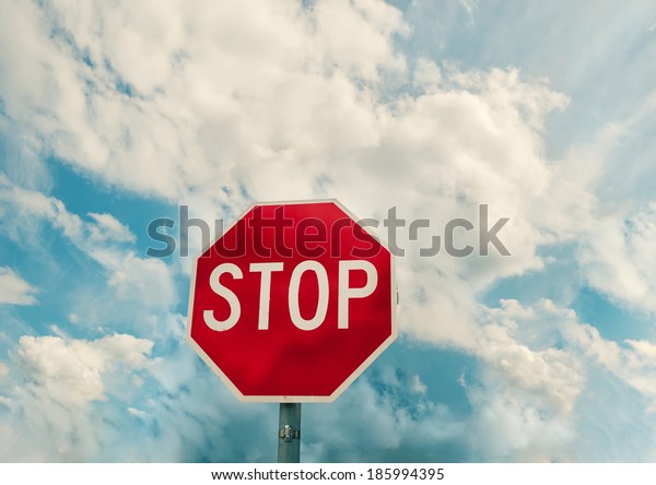 Dirty Old Red British Stop Sign Stock Photo 185994395 | Shutterstock