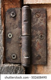 Dirty Old Rusty Door Hinge