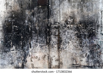 Dirty Old Wall After A Fire In Soot