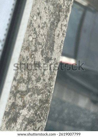 Dirty old window sill, External window sill, Up close picture taken