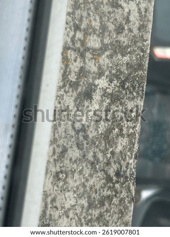 Dirty old window sill, External window sill, Up close picture taken