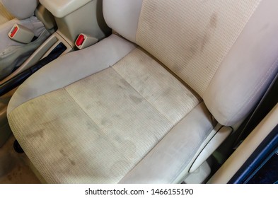 Dirty On The Seat Inside The Car