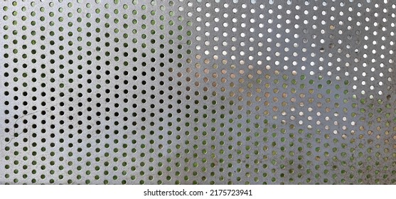 Dirty Perforated Metal Sheet Texture