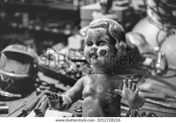 posing baby doll for photography