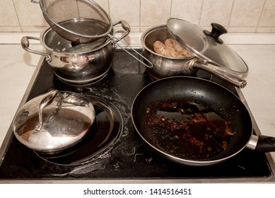 Dirty Pots Pans Placed On 260nw 1414516451 