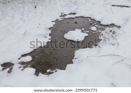 Image, Stock Photo melted snow Water