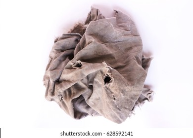 Dirty Rag Isolated On White Background