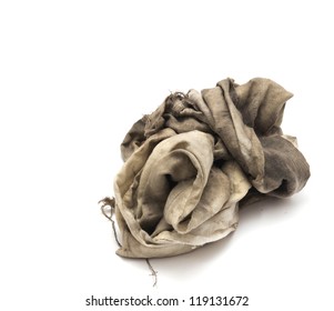 Dirty Rag On A White Background