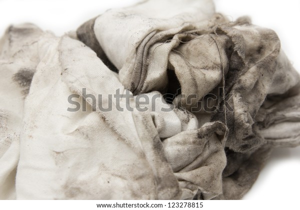 Dirty Rag On White Background Stock Photo 123278815 | Shutterstock