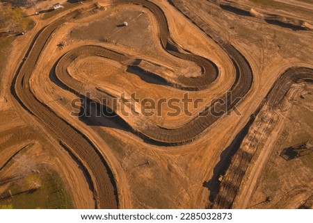 dirty road with hills for motocross and extreme activities 
