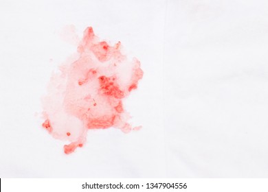 Dirty Sauce Stain On White Clothes From Eating. Stains In Daily Life For Cleaning Work 