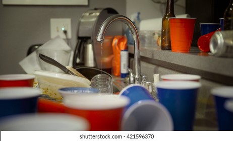 Dirty Sink After A Party